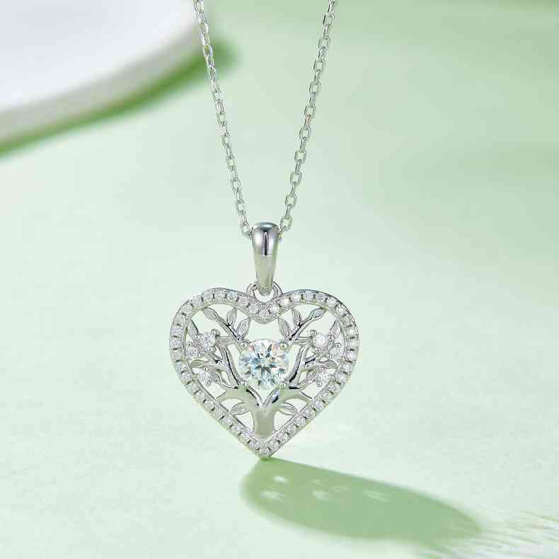 *APP EXCLUSIVE* Moissanite 925 Sterling Silver Heart Shape Necklace