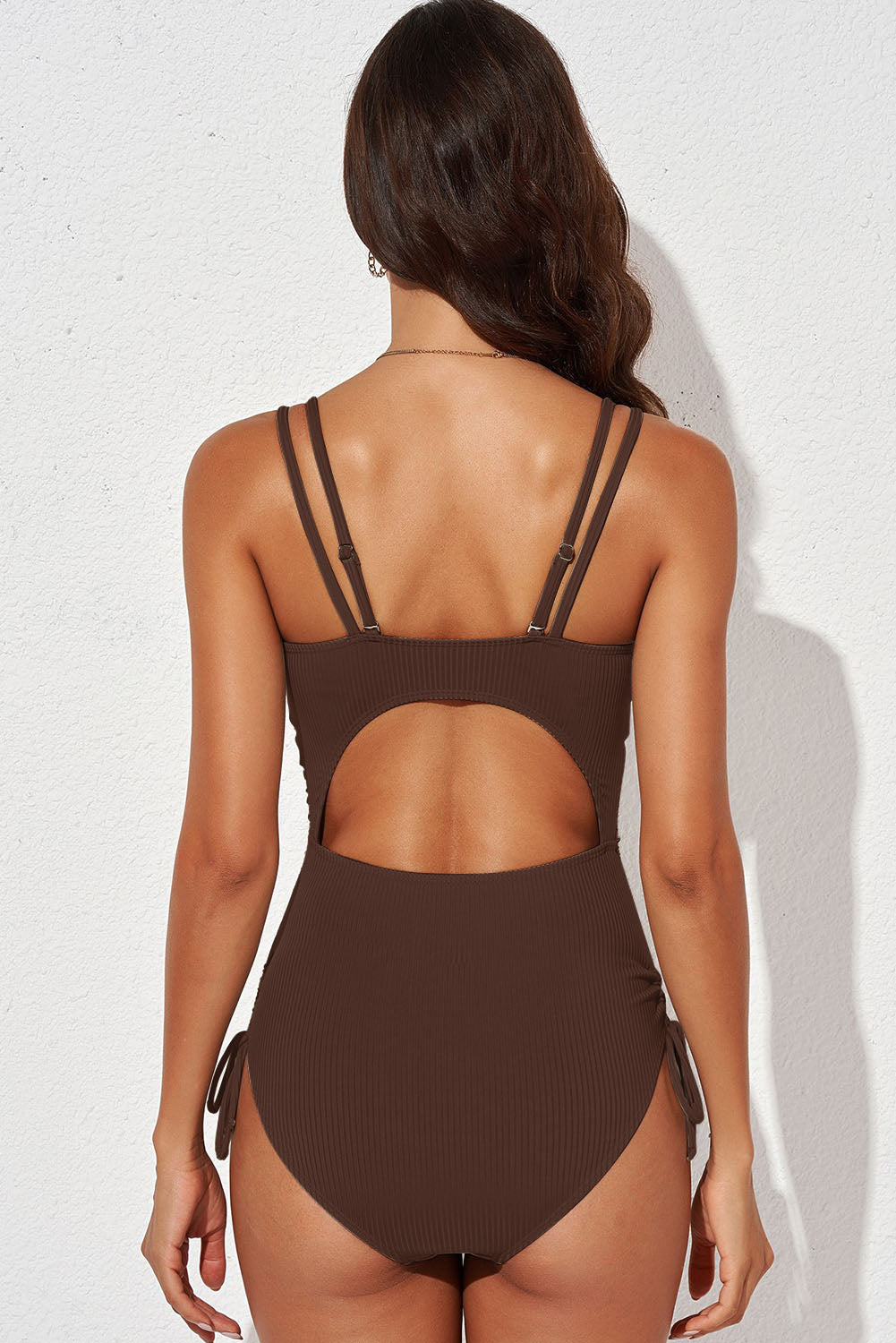 *APP EXCLUSIVE* Tied Cutout Plunge One-Piece Swimsuit