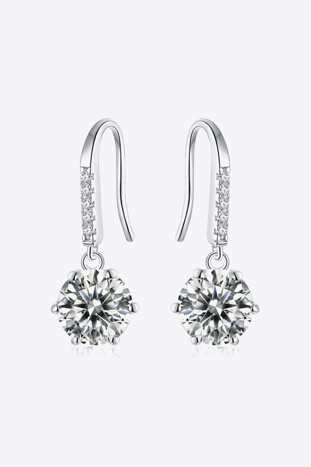 *APP EXCLUSIVE* 6-Prong Moissanite Drop Earrings