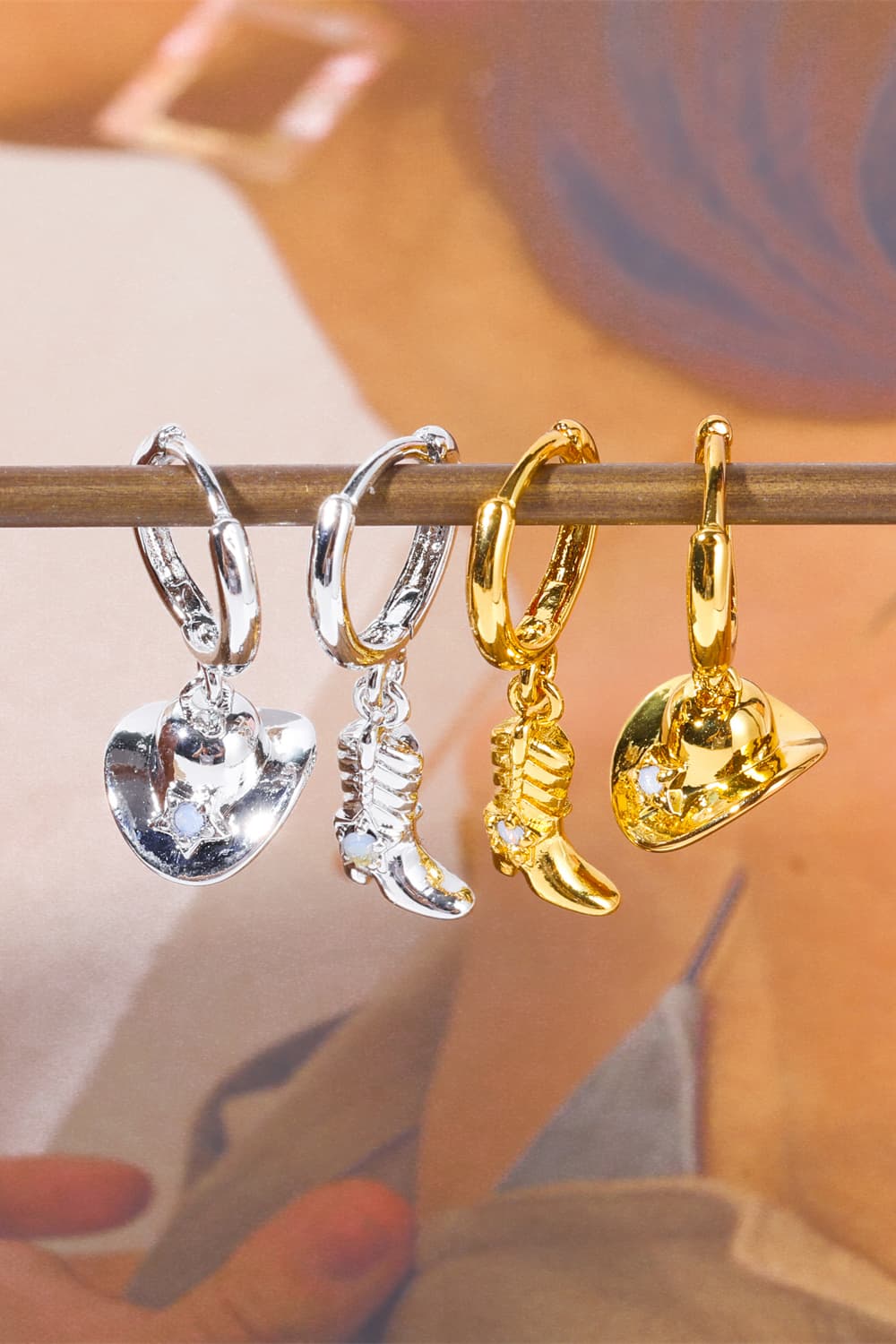 *APP EXCLUSIVE* Hat & Boot Copper 14K Gold Plated Earrings