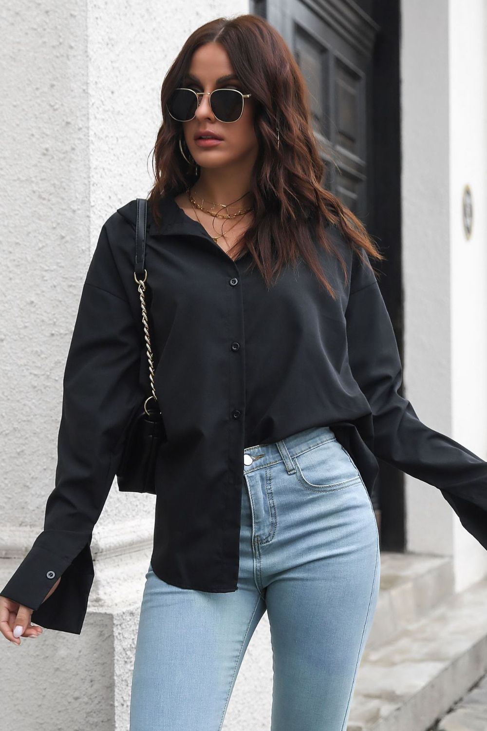 *APP EXCLUSIVE* Dropped Shoulder Longline Shirt