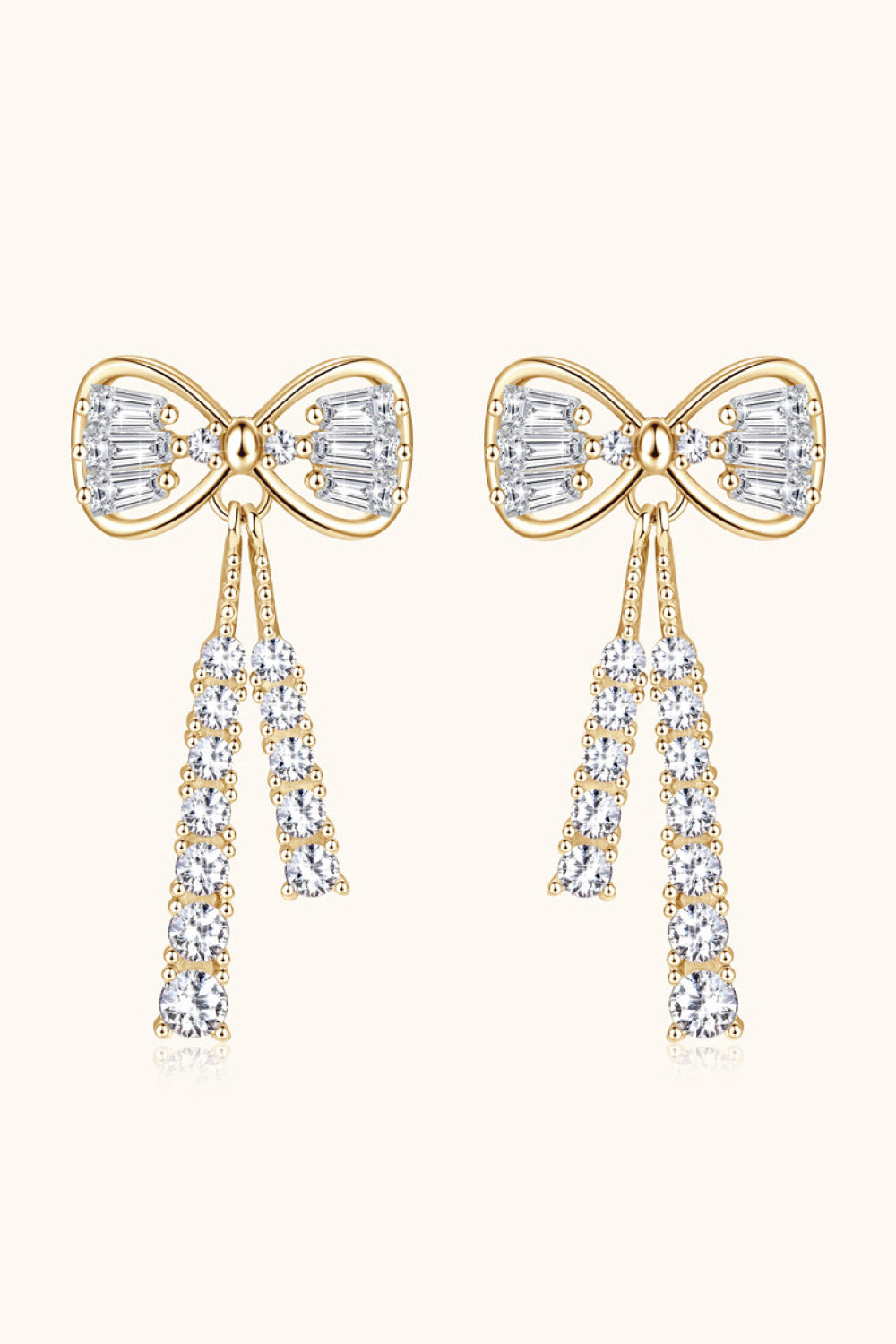 * APP EXCLUSIVE* 1.12 Carat Moissanite 925 Sterling Silver Bow Earrings