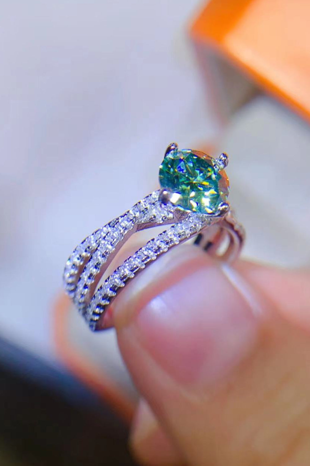 *APP EXCLUSIVE* 1 Carat Moissanite Contrast 925 Sterling Silver Ring