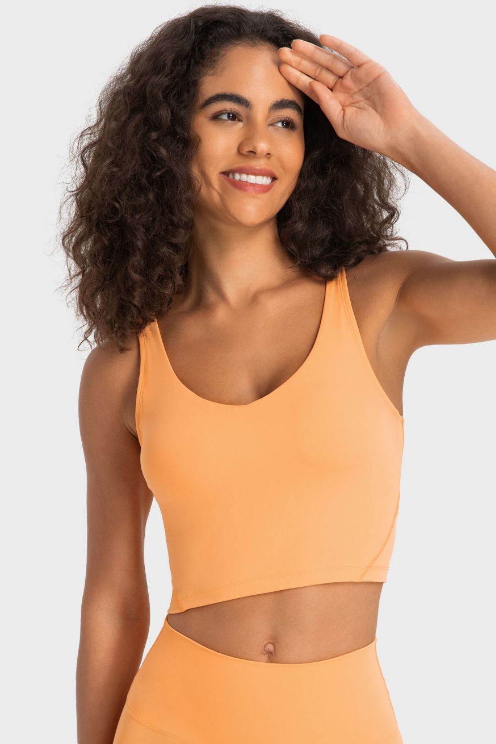 *APP EXCLUSIVE* Deep Vneck Crop Sports Bra