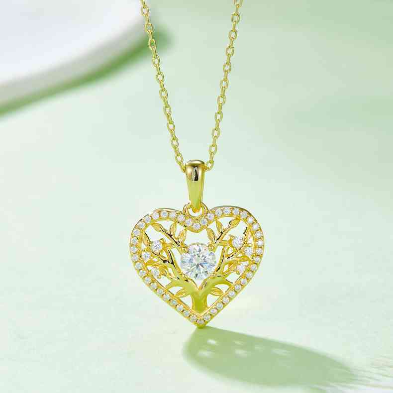 *APP EXCLUSIVE* Moissanite 925 Sterling Silver Heart Shape Necklace