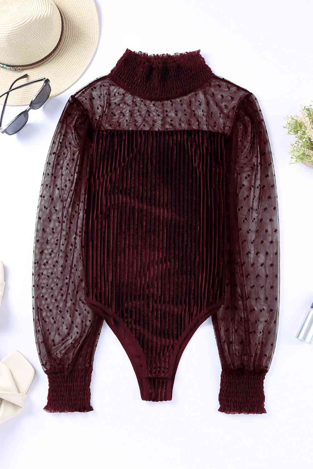 *APP EXCLUSIVE* Mesh Long Sleeve Bodysuit