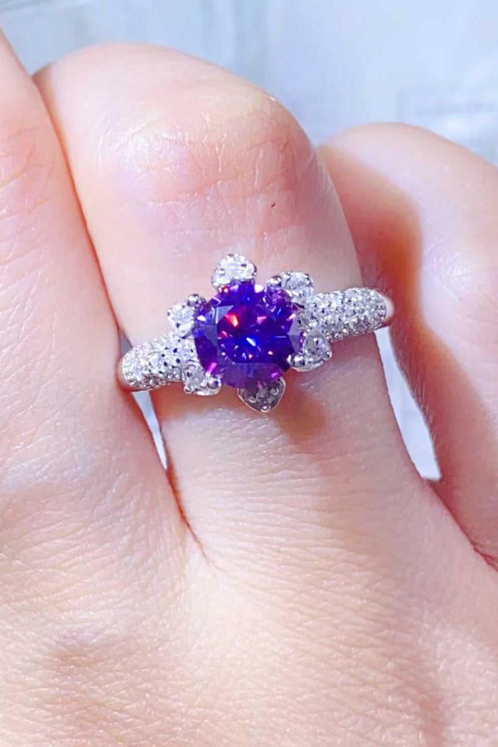 *APP EXCLUSIVE* 1 Carat Moissanite 925 Sterling Silver Ring
