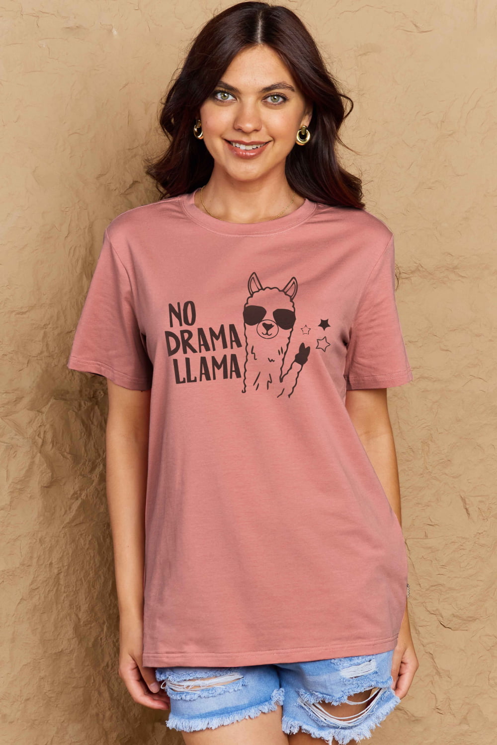 *APP EXCLUSIVE* NO DRAMA LLAMA Graphic Cotton Tee