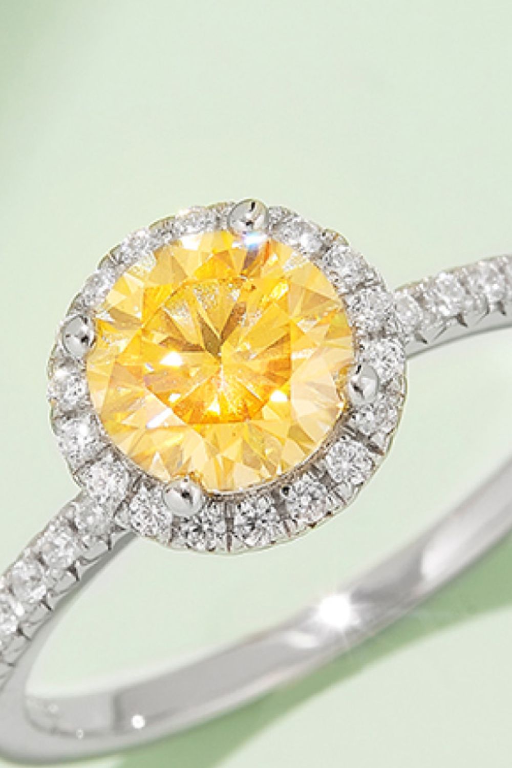 *APP EXCLUSIVE* 1 Carat Moissanite 925 Sterling Silver Halo Ring