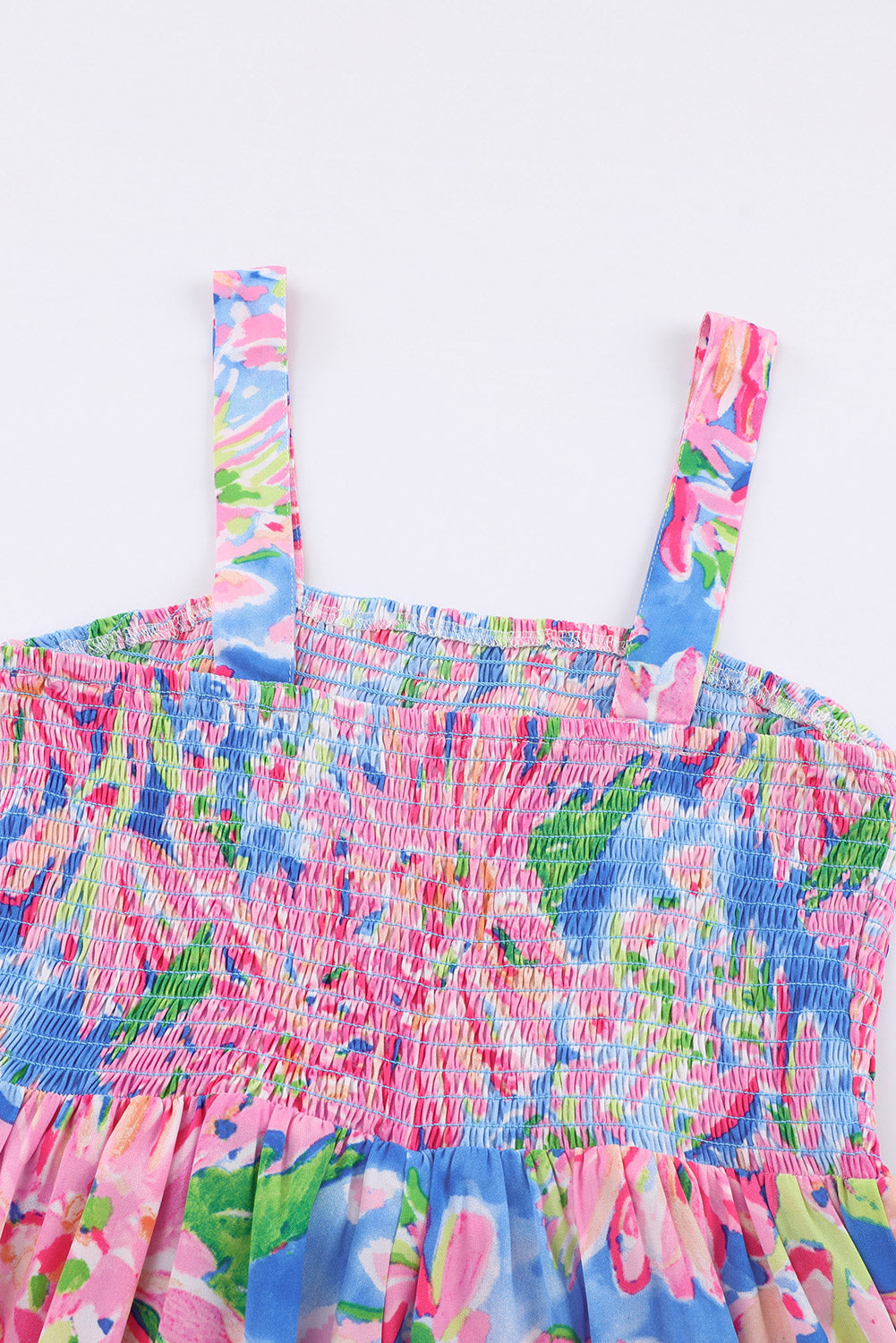 *APP EXCLUSIVE* Floral Smocked Square Neck Jumpsuit with Pockets