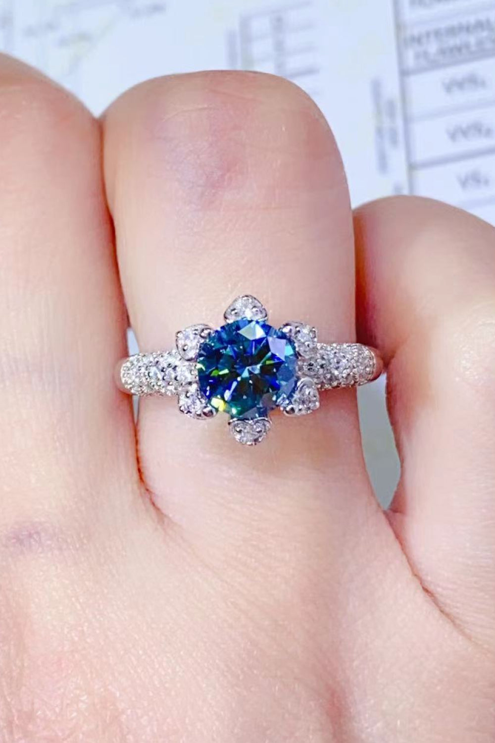*APP EXCLUSIVE* 1 Carat Moissanite 925 Sterling Silver Ring