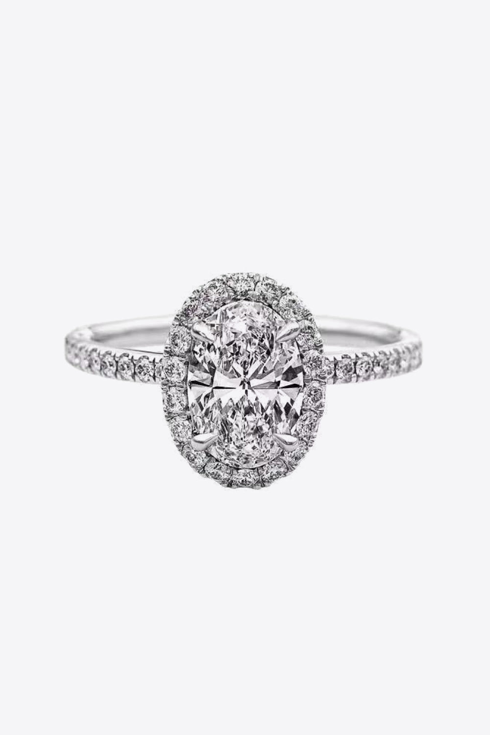 *APP EXCLUSIVE* 2 Carat Moissanite Platinum-Plated Ring