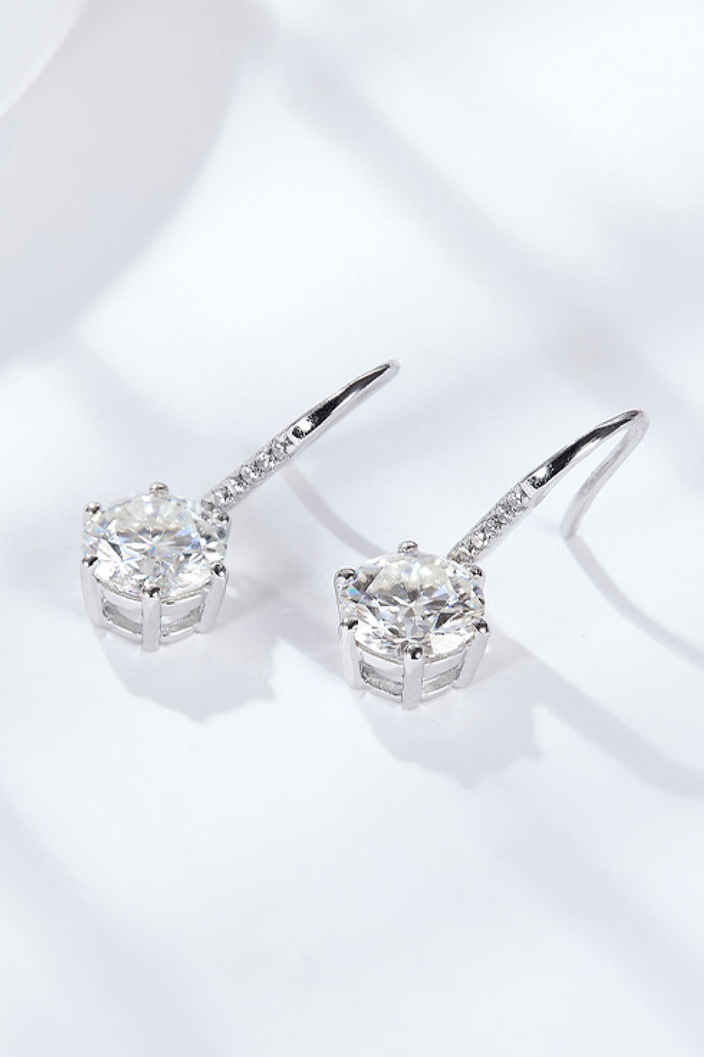 *APP EXCLUSIVE* 6-Prong Moissanite Drop Earrings