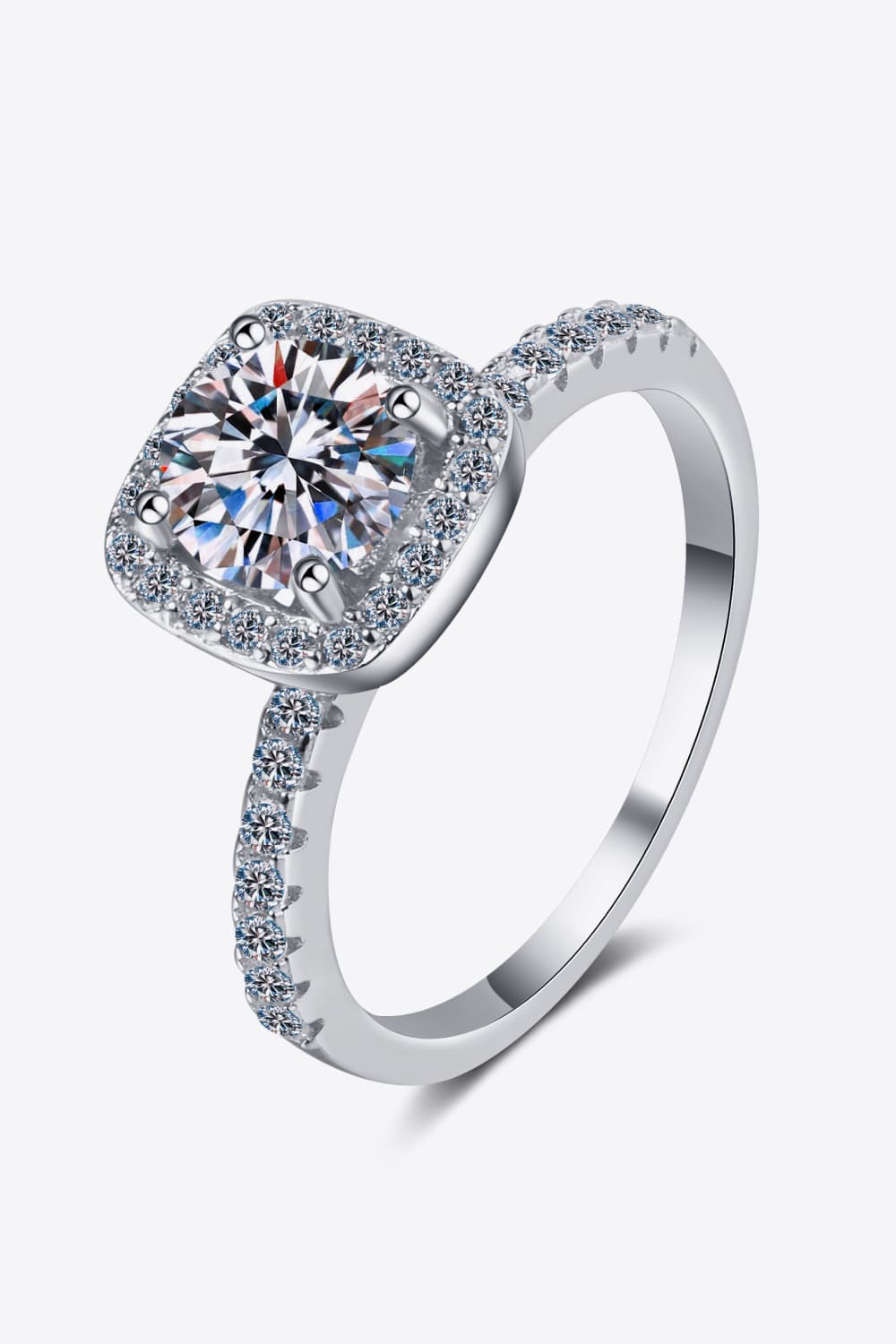 *APP EXCLUSIVE* 2 Carat Moissanite Square Halo Ring