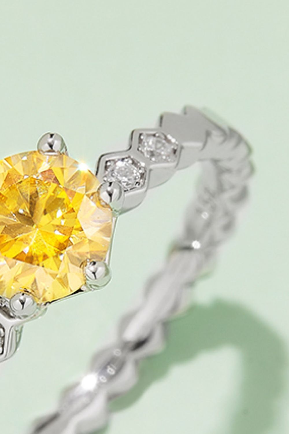 *APP EXCLUSIVE* 1 Carat Moissanite 6-Prong 925 Sterling Silver Ring