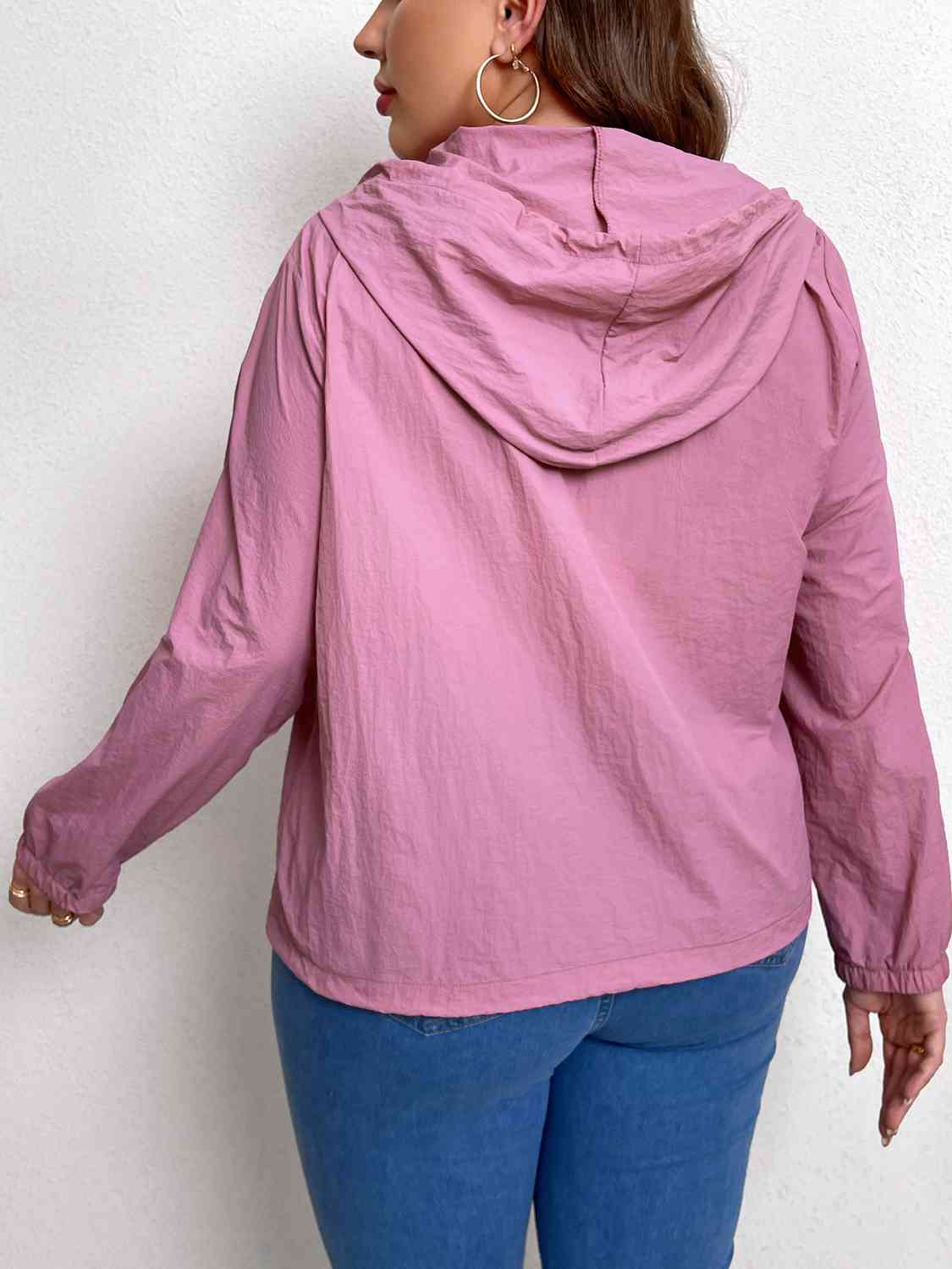 *APP EXCLUSIVE* Zip-Up Drawstring Hooded Jacket with Pockets