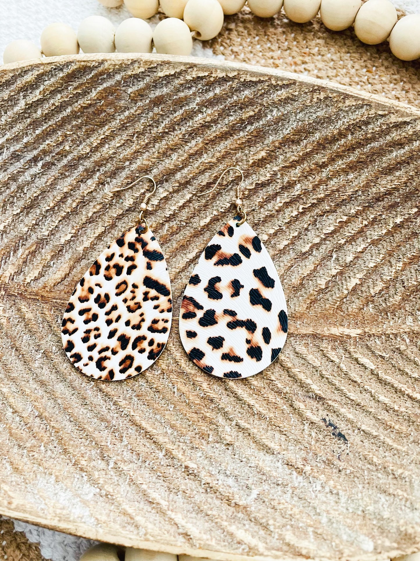 Leopard Teardrop Earrings
