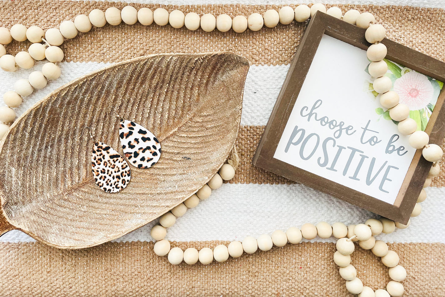 Leopard Teardrop Earrings