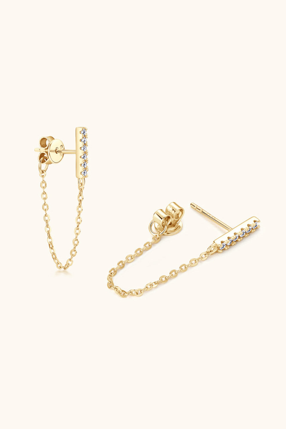 *APP EXCLUSIVE* Moissanite 925 Sterling Silver Connected Earrings