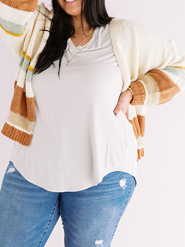 *APP EXCLUSIVE* Colorblock Long Sleeve Cardigan