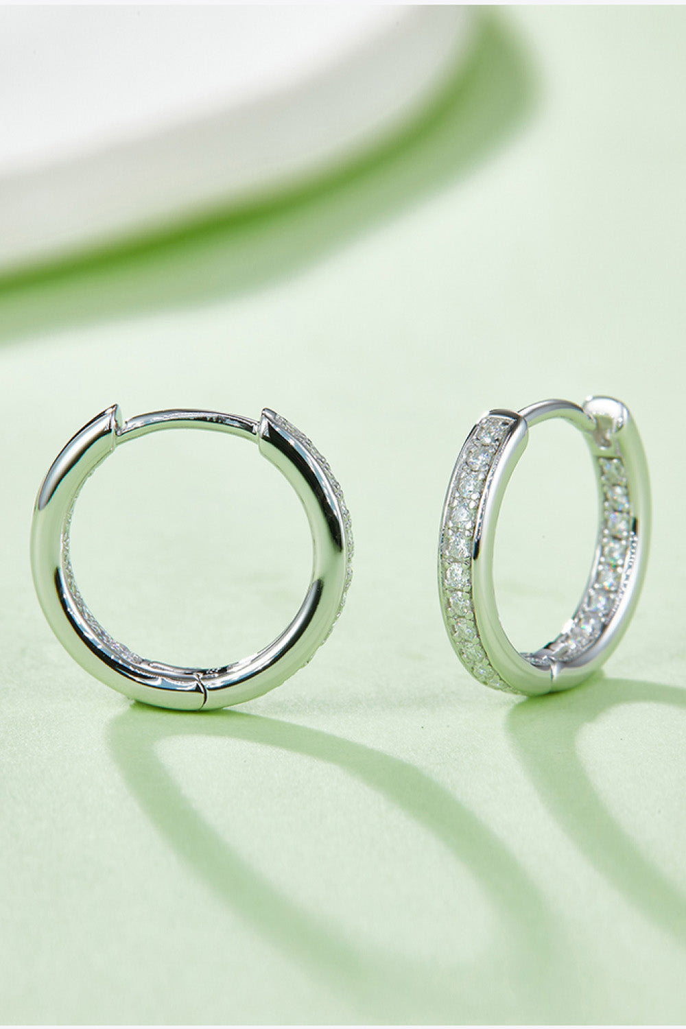 *APP EXCLUSIVE* Moissanite 925 Sterling Silver Huggie Earrings