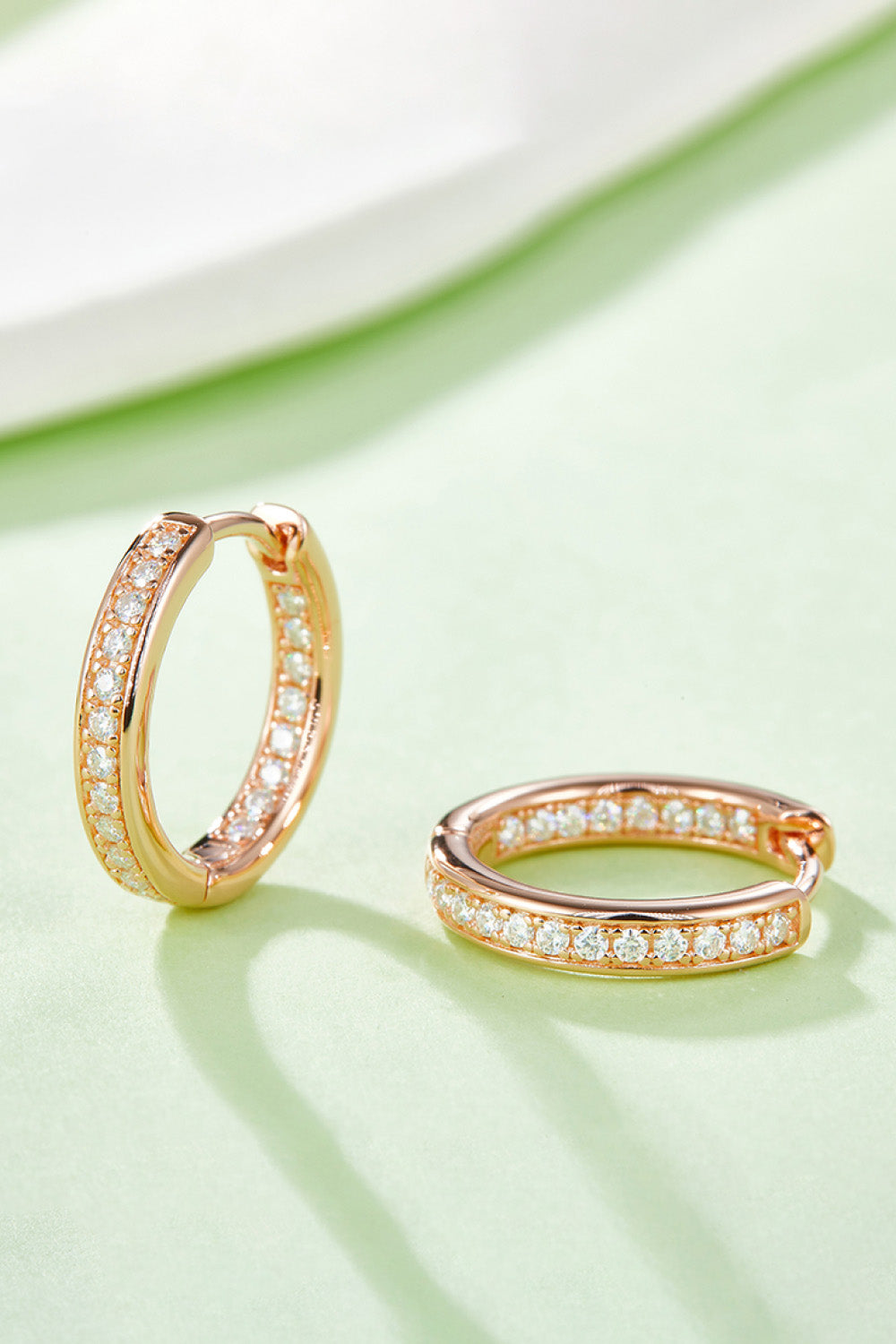 *APP EXCLUSIVE* Moissanite 925 Sterling Silver Huggie Earrings
