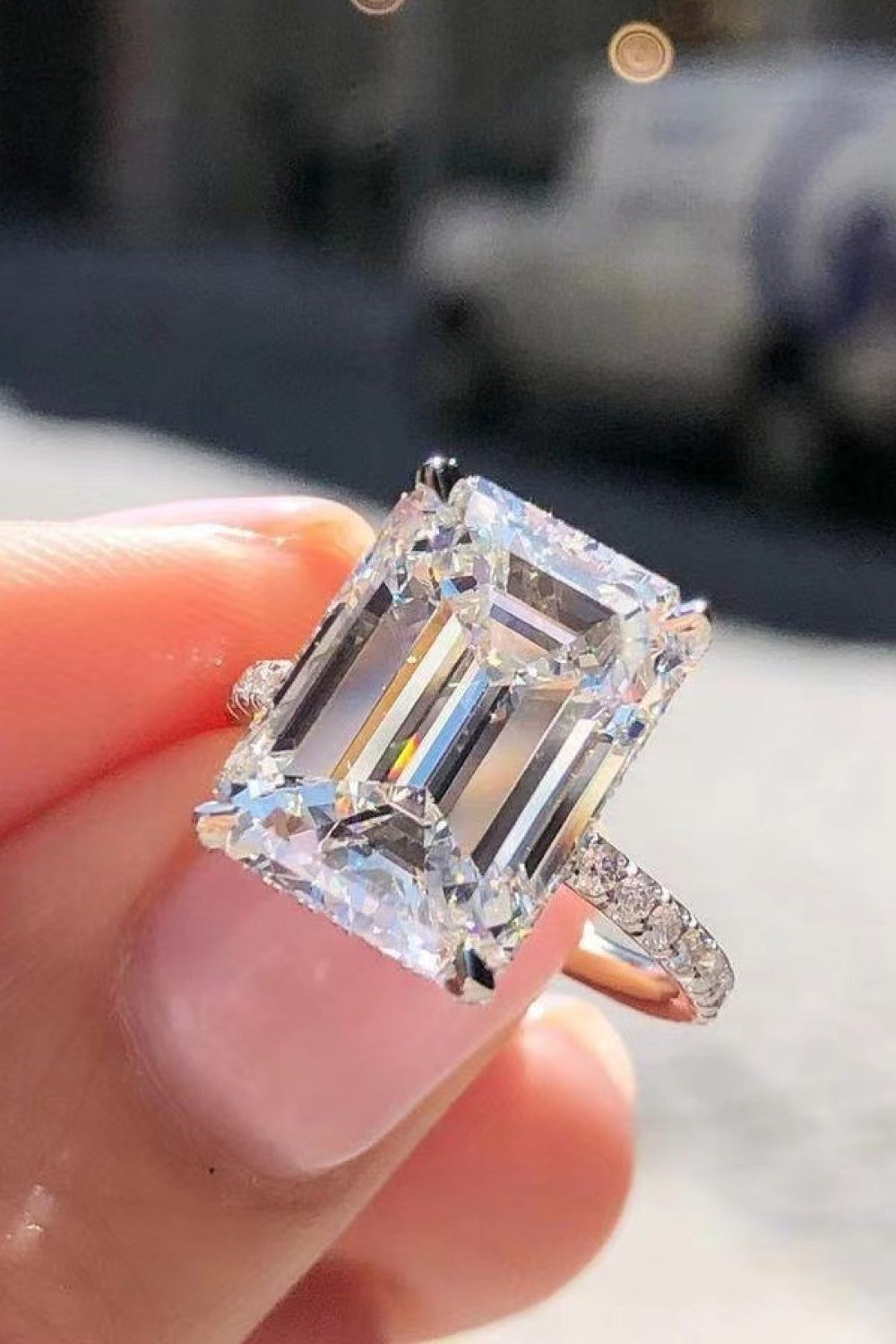 *APP EXCLUSIVE* 5 Carat Moissanite Side Stone Ring