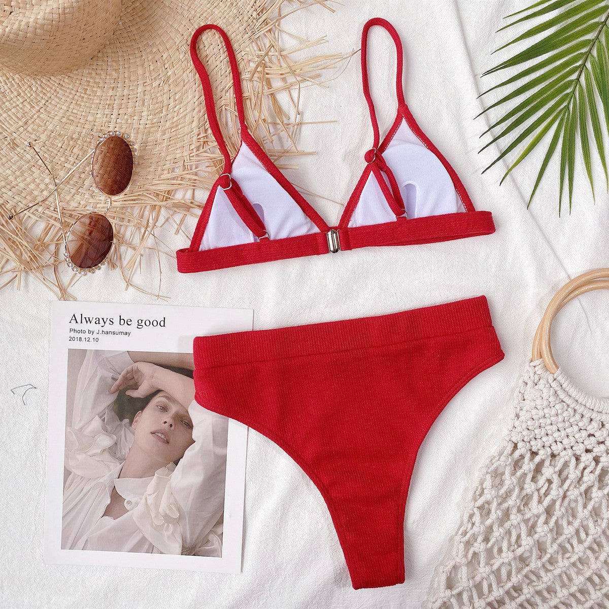 *APP EXCLUSIVE* Spaghetti Strap Ribbed Bikini
