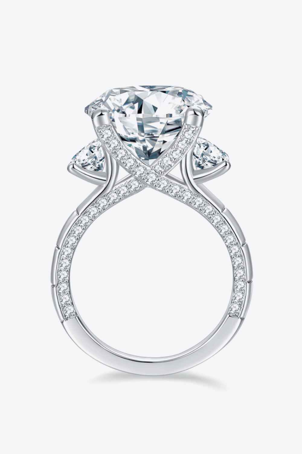 *APP EXCLUSIVE* 8.6 Carat Moissanite Platinum-Plated Ring