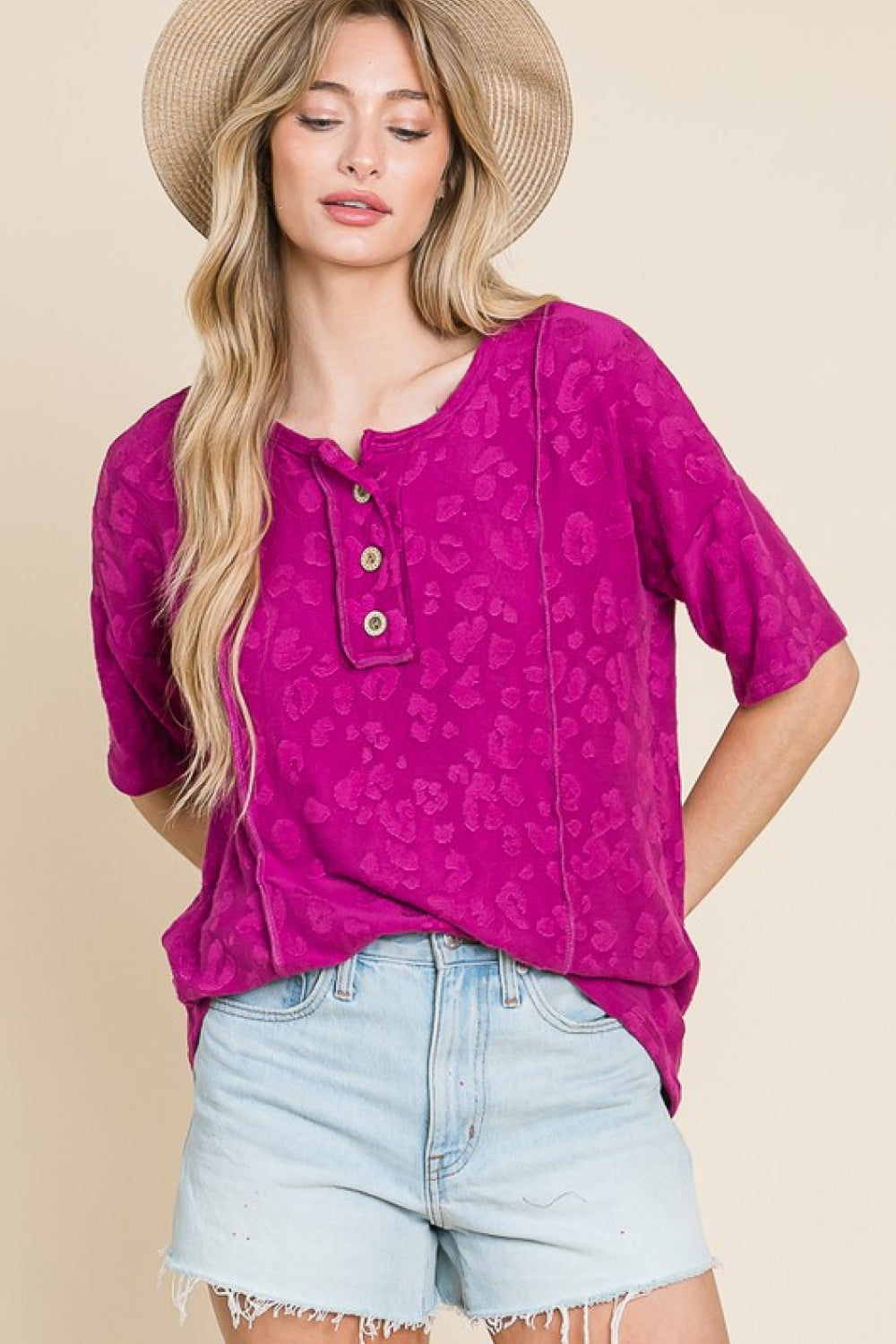 *APP EXCLUSIVE* Leopard Textured Top