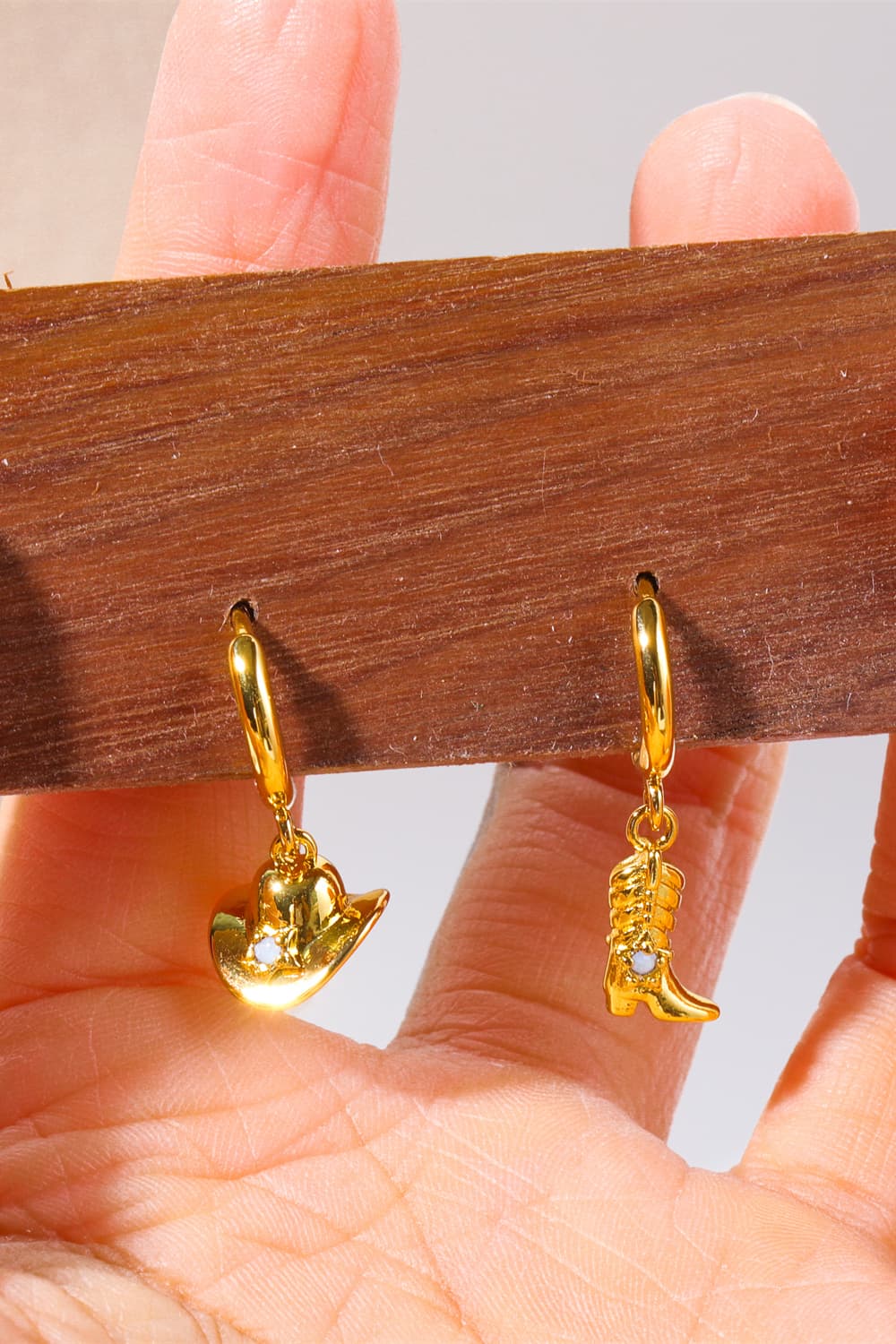 *APP EXCLUSIVE* Hat & Boot Copper 14K Gold Plated Earrings