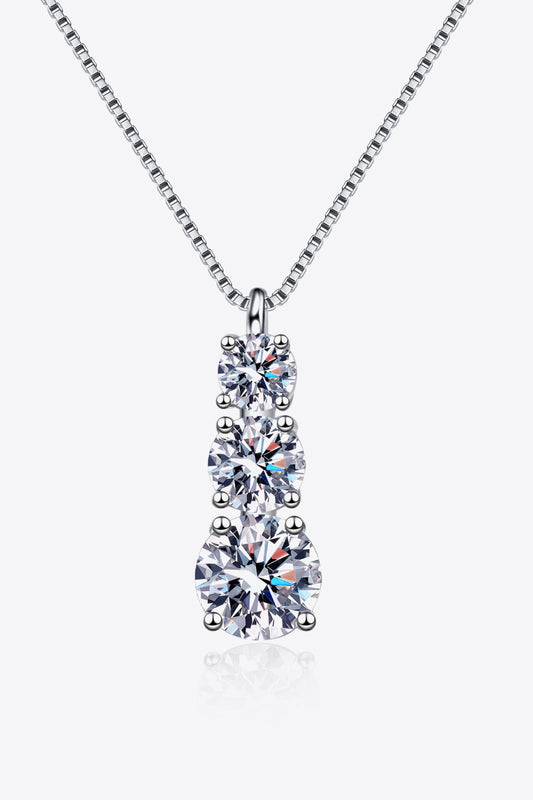 *APP EXCLUSIVE* Moissanite Triple-Pendant Necklace