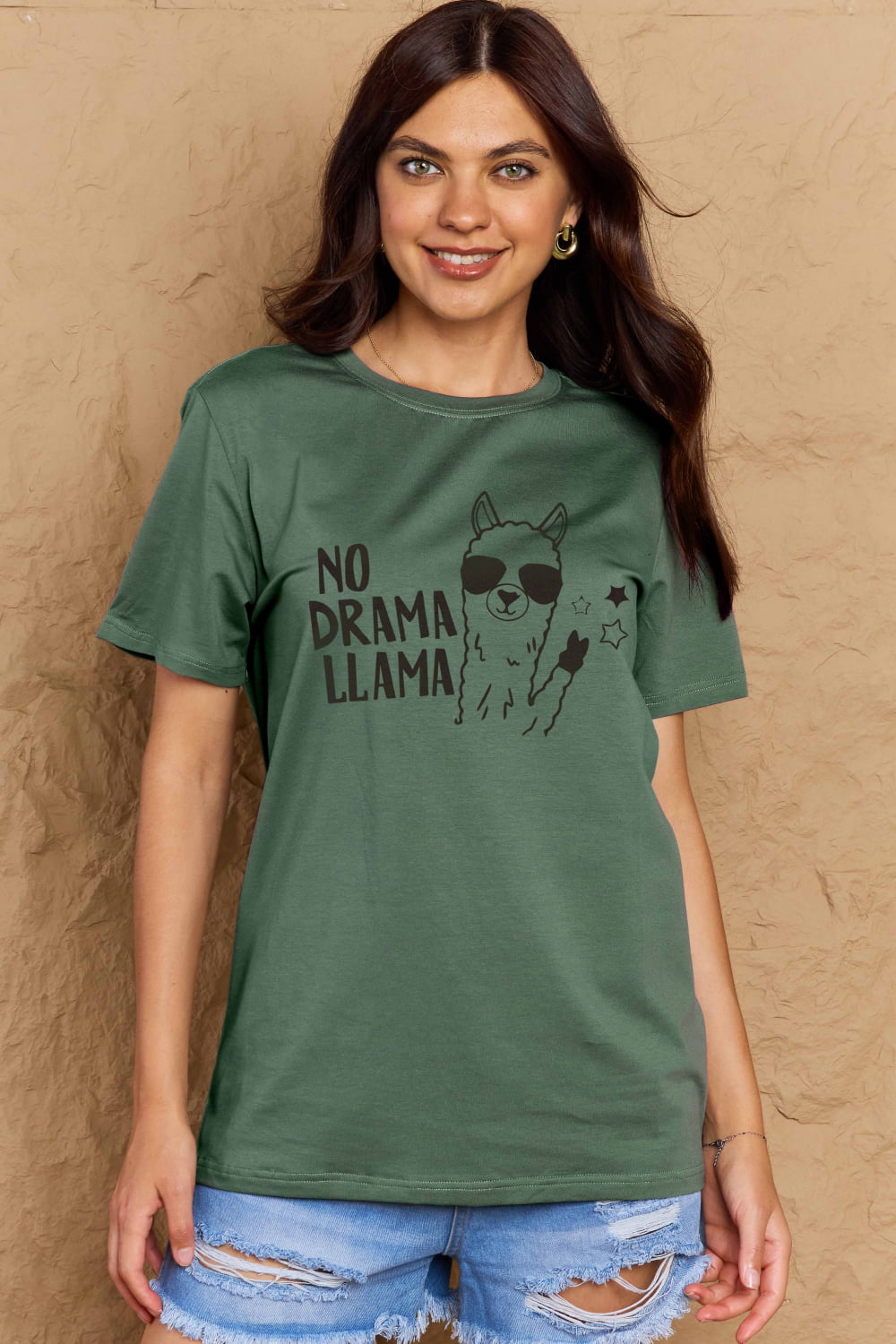 *APP EXCLUSIVE* NO DRAMA LLAMA Graphic Cotton Tee