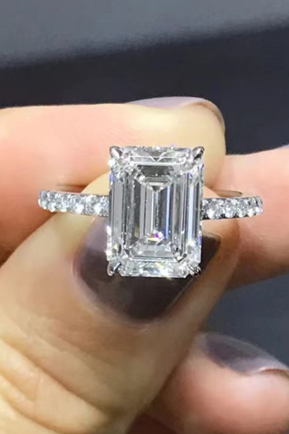 *APP EXCLUSIVE* 5 Carat Moissanite Side Stone Ring