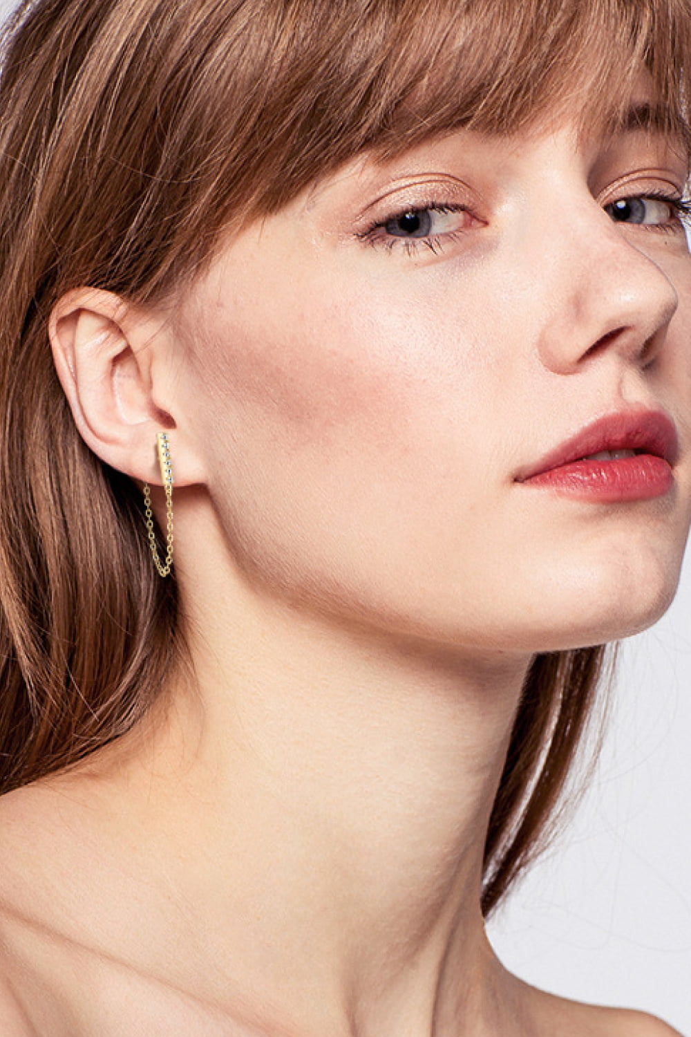 *APP EXCLUSIVE* Moissanite 925 Sterling Silver Connected Earrings