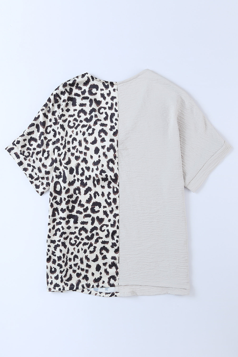 * APP EXCLUSIVE* Leopard Color Block Vneck Blouse