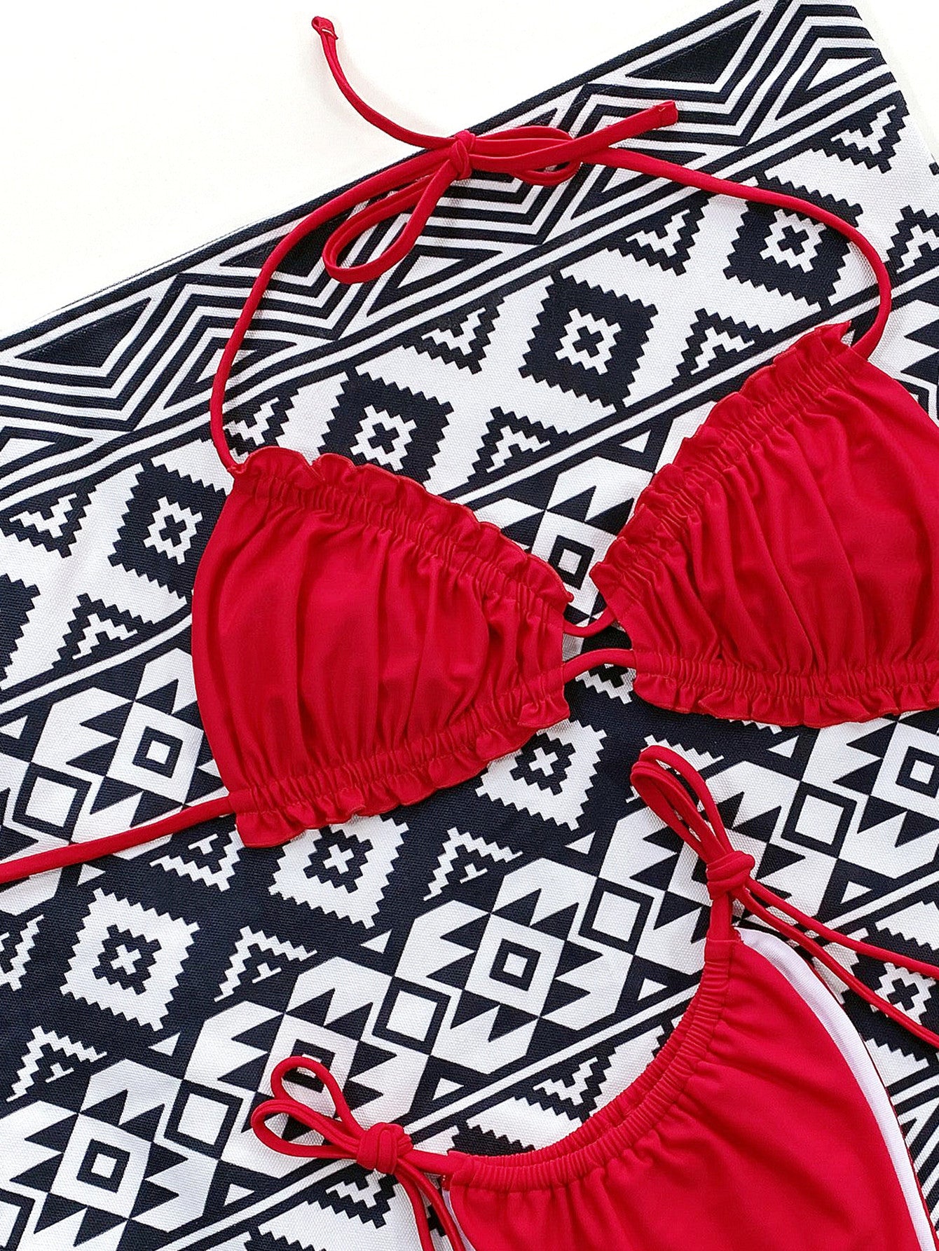 *APP EXCLUSIVE* Ruffle Halter Neck Bikini