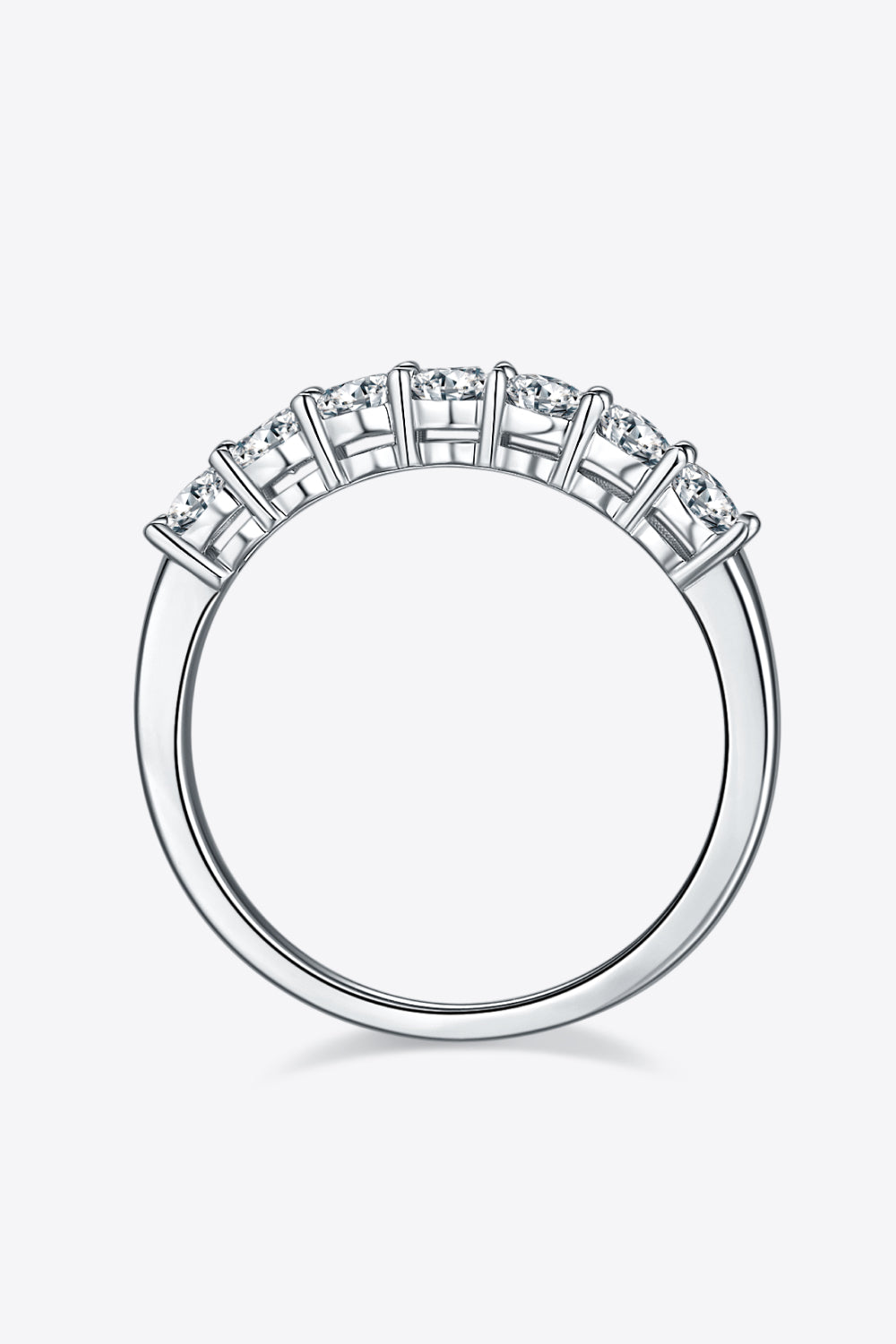 *APP EXCLUSIVE* Moissanite Platinum-Plated Half-Eternity Ring