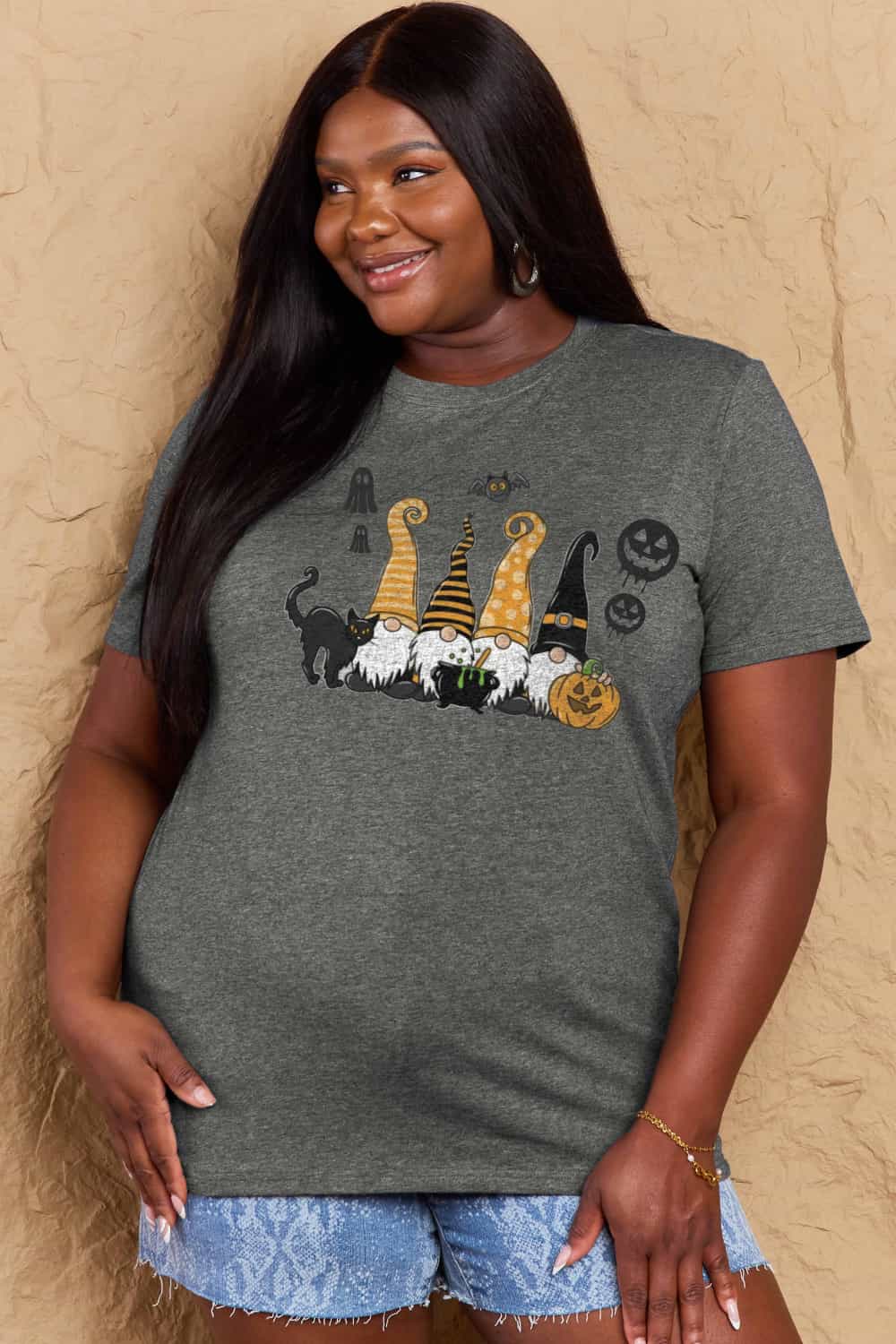 *APP EXCLUSIVE* Halloween Gnome Graphic Cotton Tee
