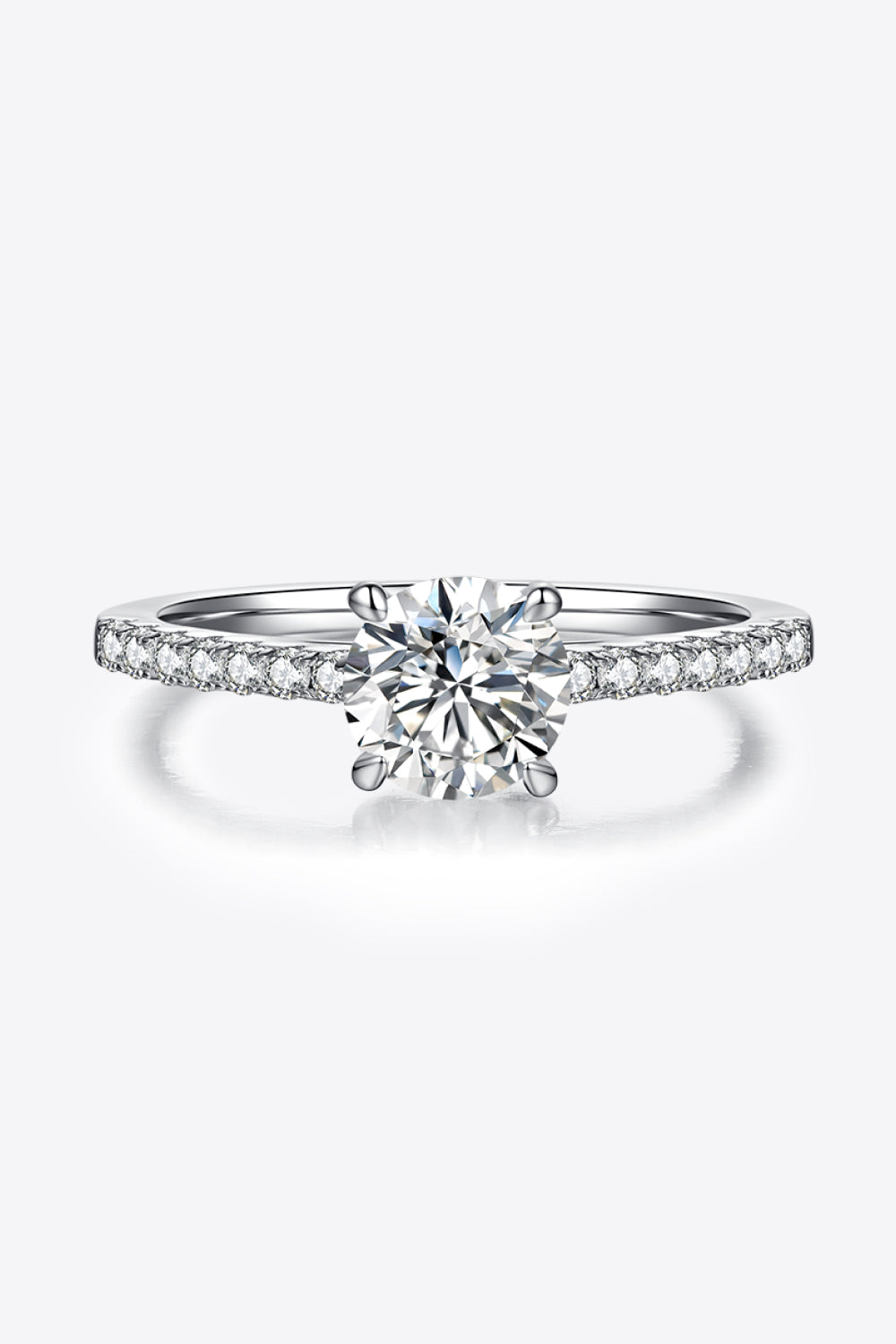 *APP EXCLUSIVE* 1 Carat Moissanite 925 Sterling Silver Side Stone Ring