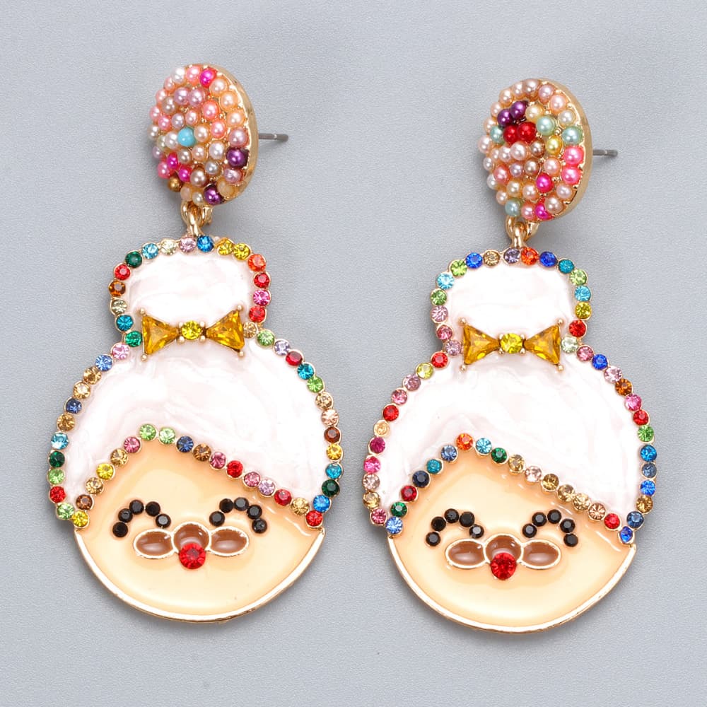 *APP EXCLUSIVE* Rhinestone Mrs. Claus Earrings