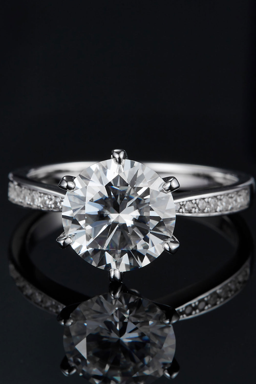 * APP EXCLUSIVE* 3.14 Carat Moissanite Side Stone Ring