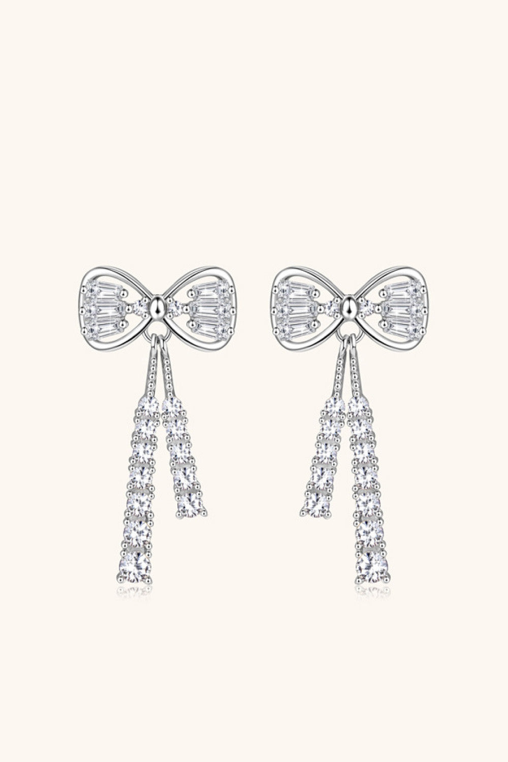 * APP EXCLUSIVE* 1.12 Carat Moissanite 925 Sterling Silver Bow Earrings
