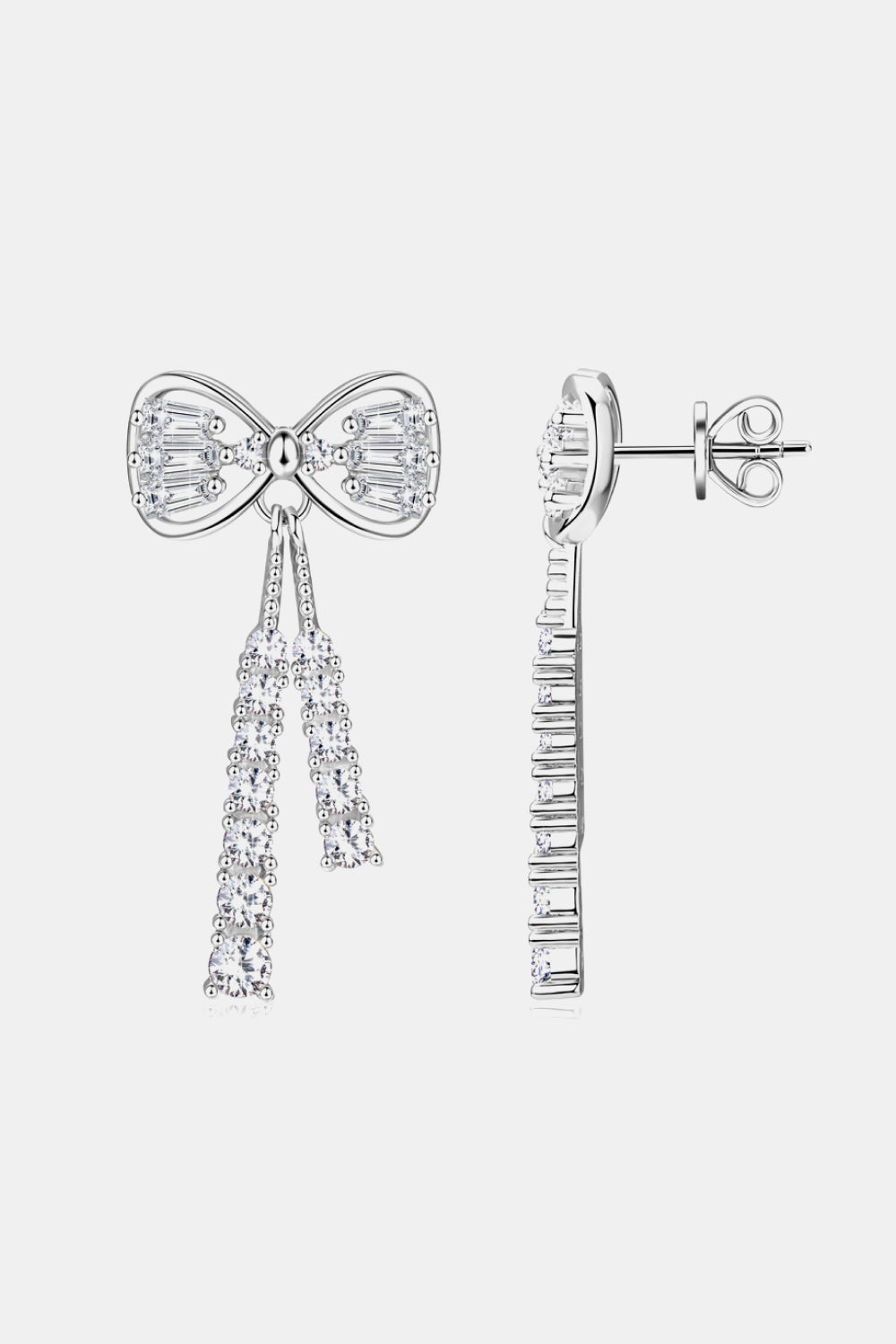* APP EXCLUSIVE* 1.12 Carat Moissanite 925 Sterling Silver Bow Earrings