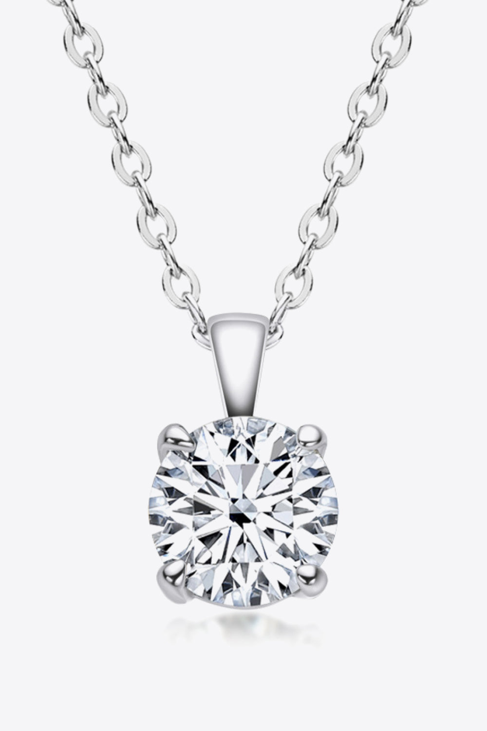 *APP EXCLUSIVE* 925 Sterling Silver 1 Carat Moissanite Chain-Link Necklace