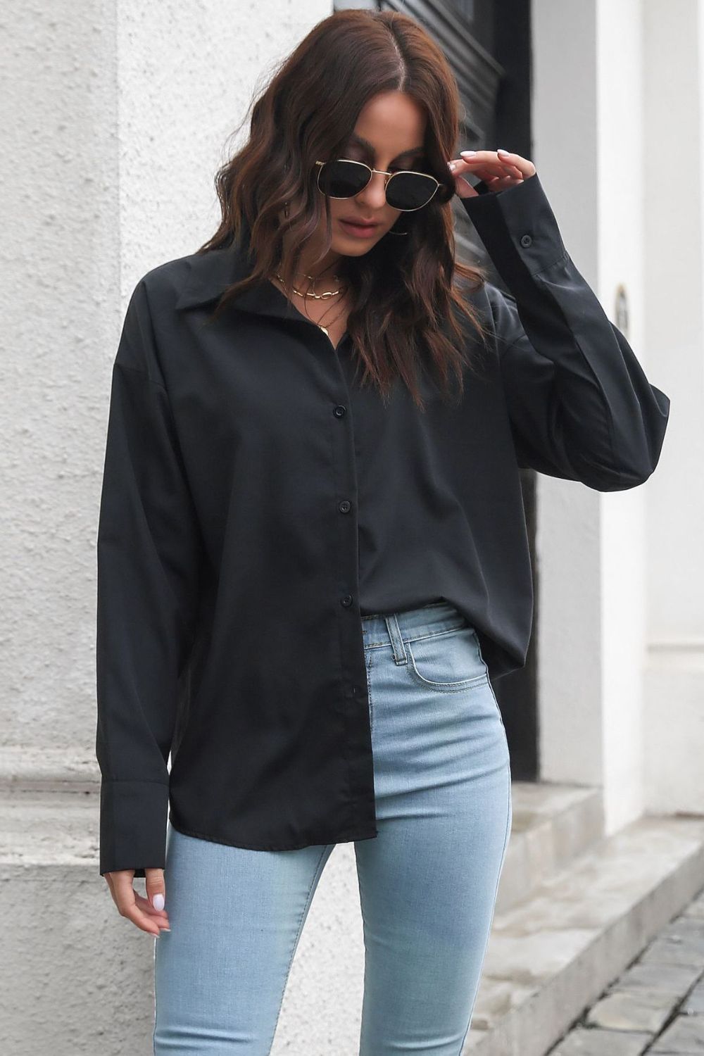 *APP EXCLUSIVE* Dropped Shoulder Longline Shirt