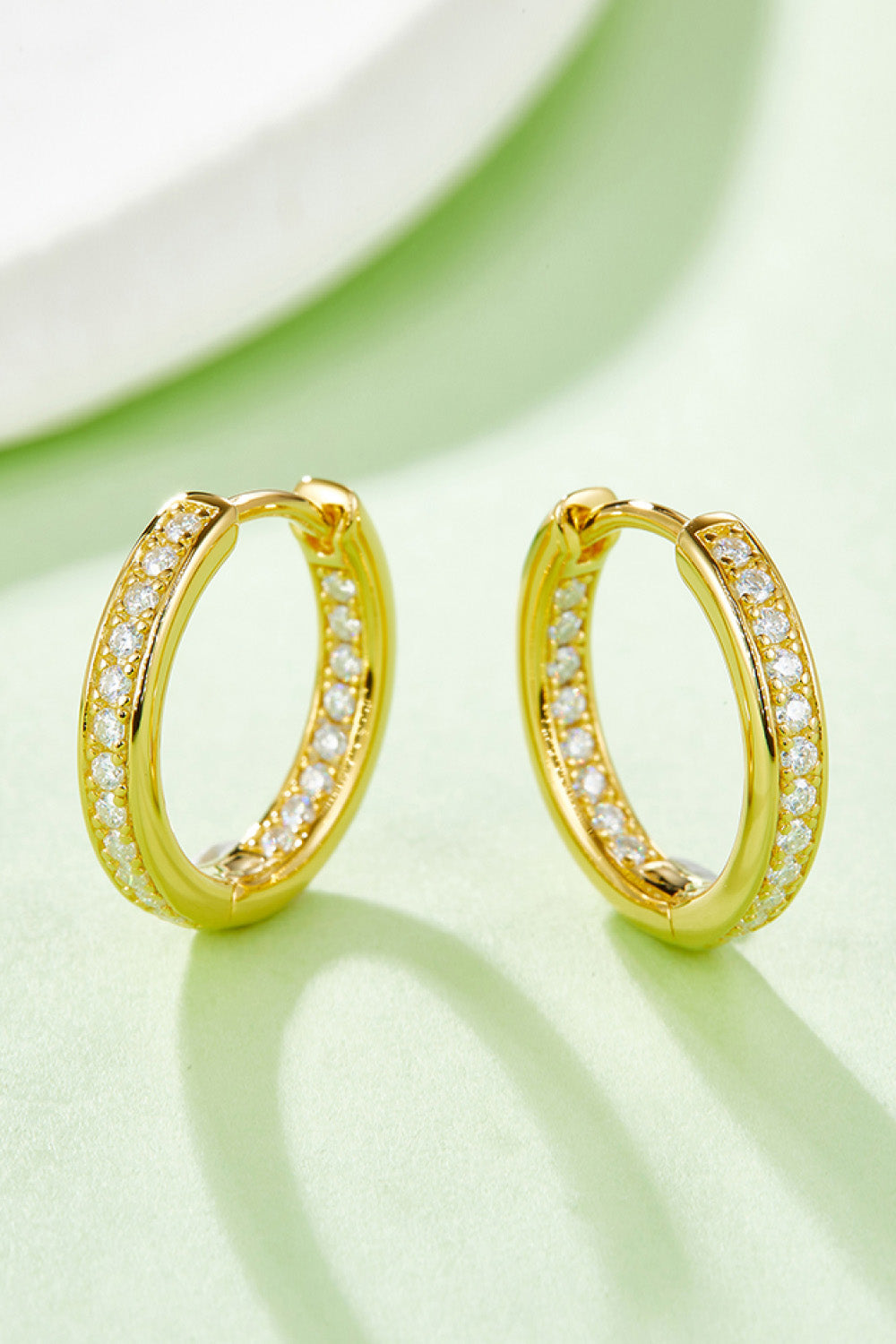 *APP EXCLUSIVE* Moissanite 925 Sterling Silver Huggie Earrings