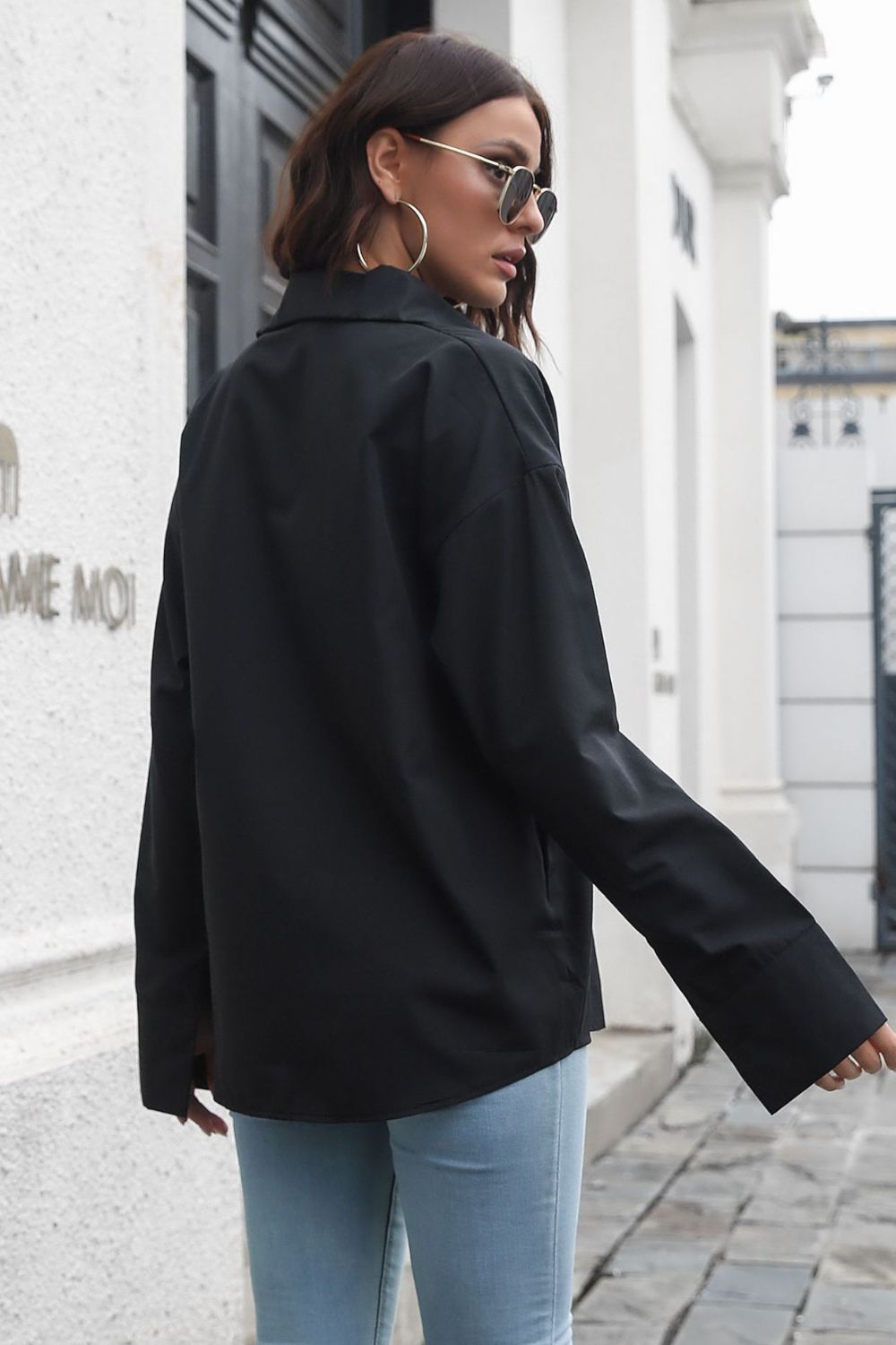 *APP EXCLUSIVE* Dropped Shoulder Longline Shirt