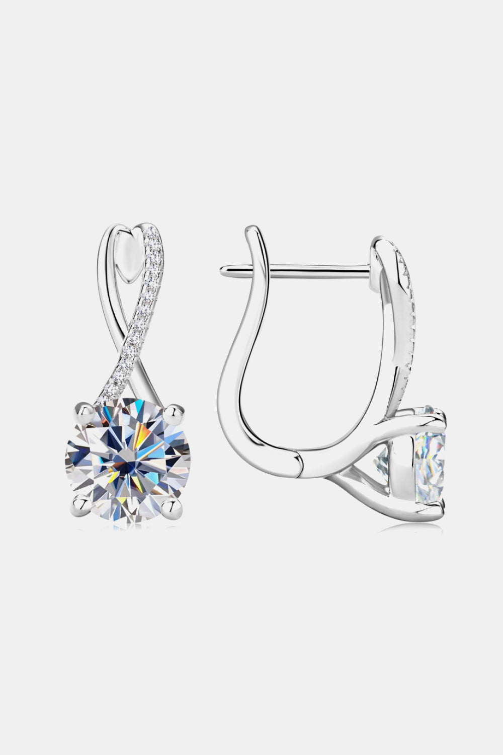 * APP EXCLUSIVE* 4 Carat Moissanite 925 Sterling Silver Earrings
