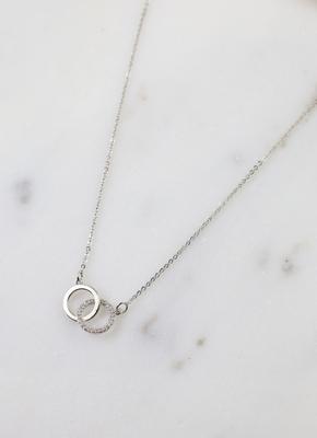 Interwined Circle Necklace and Earring Set